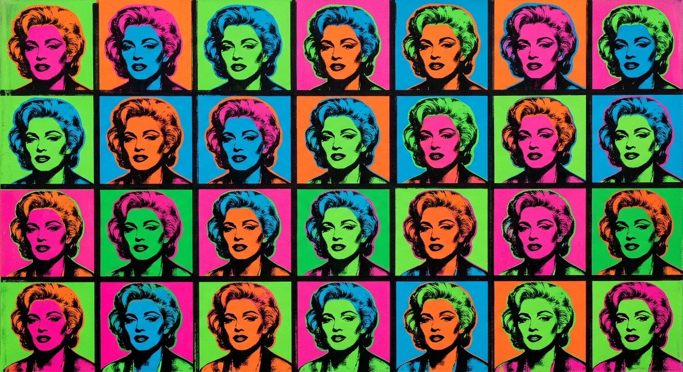Artistes pop art célèbres style Warhol